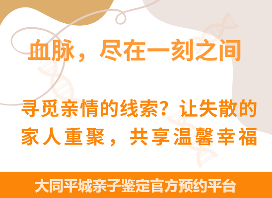 大同平城爷孙、姐妹、兄弟等隔代亲缘关系鉴定