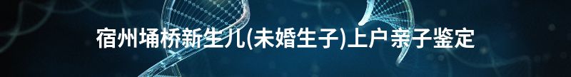 宿州新生儿(未婚生子)上户亲子鉴定