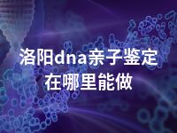 洛阳dna亲子鉴定在哪里能做